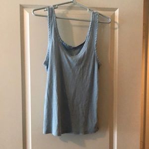 Tank Top in Chalk Aqua color Large